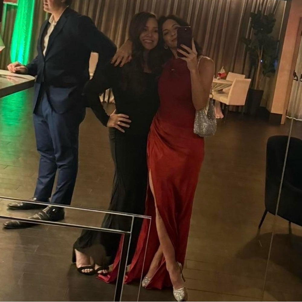 Showpo Burgundy Maxi Dress with Slit - Picture 5 of 5